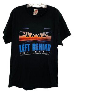 Fruit Of The Loom Mens Left Behind The Movie Graphic T Shirt Heavy Cotton Black